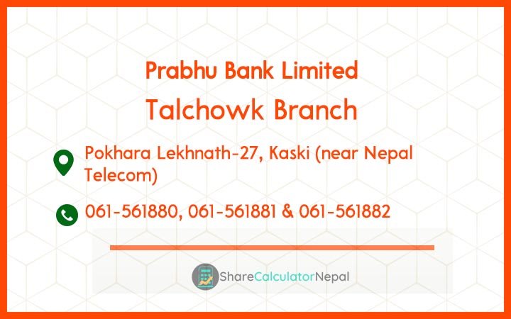 Prabhu Bank (PRVU) - Talchowk Branch